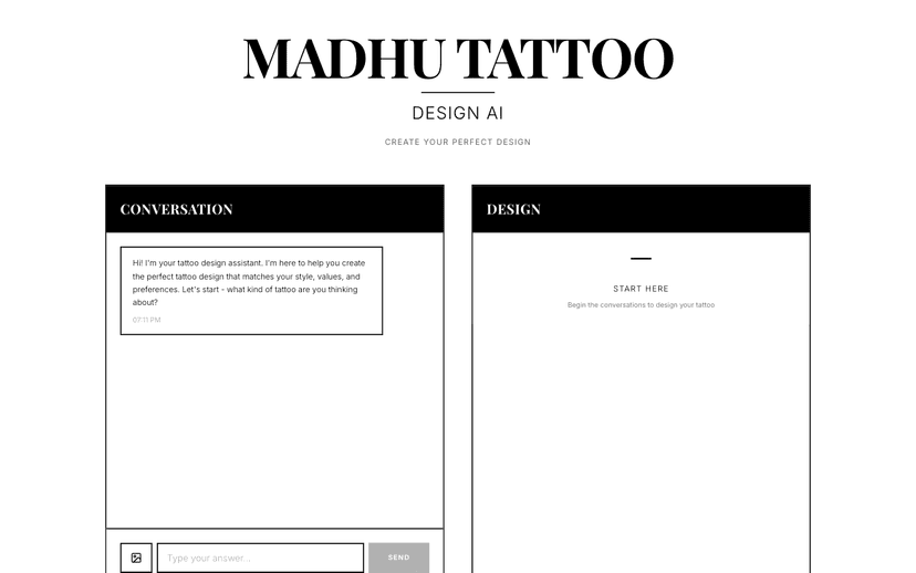 Madhu Tattoo Design AI